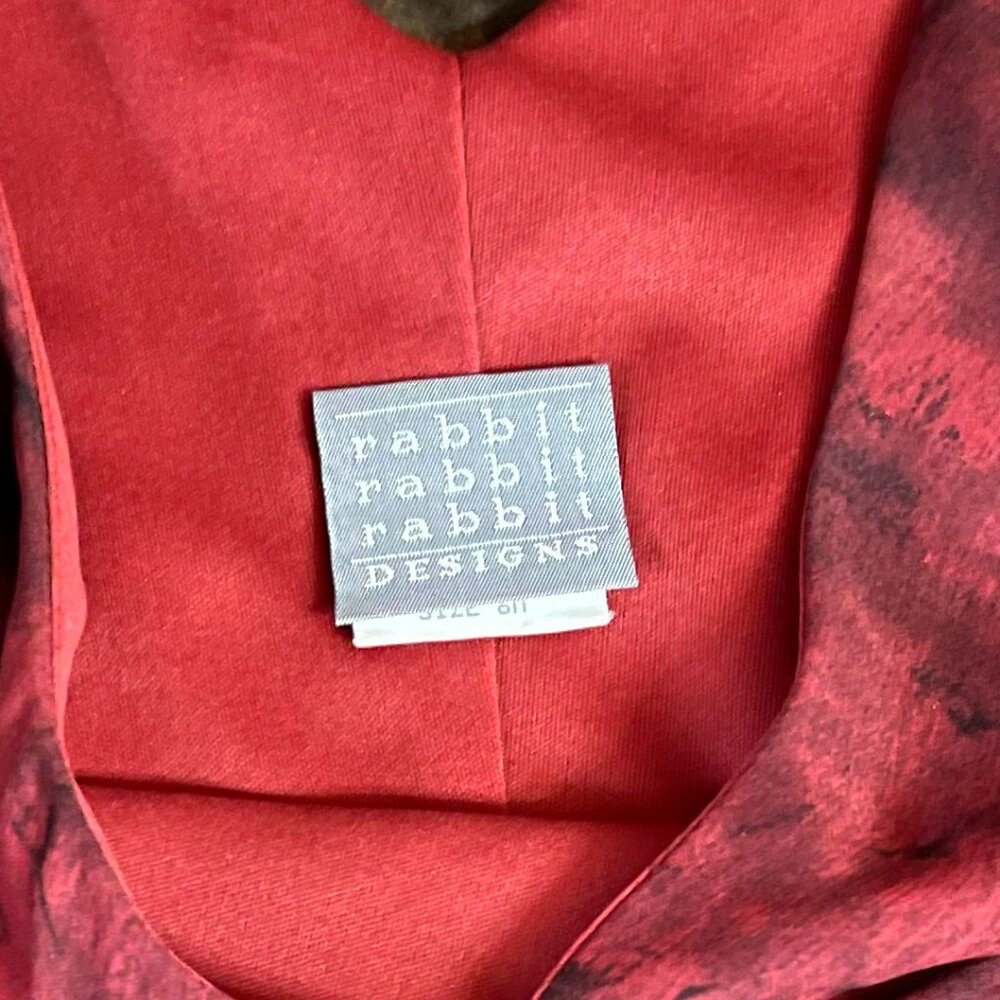 Rabbit Rabbit Rabbit Lined Red & Black Sleeveless… - image 6